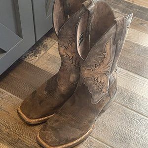 Ariat Men's Crosswire Worn Graphite Square Toe Boots Size 11.5D